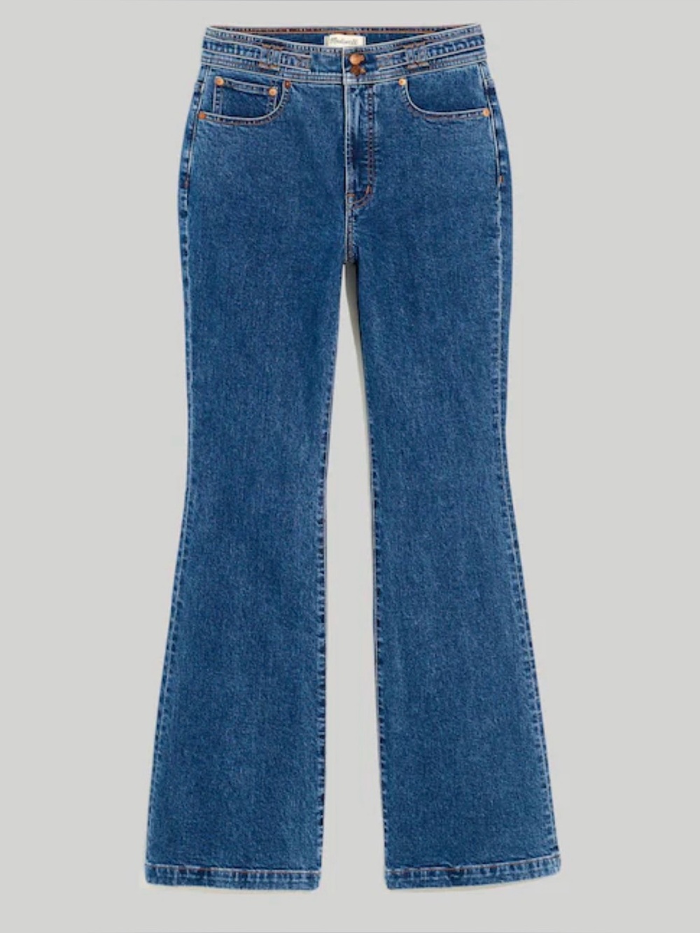 Madewell The Perfect Vintage Flare Jean in Bright Dark Indigo Wash size 31